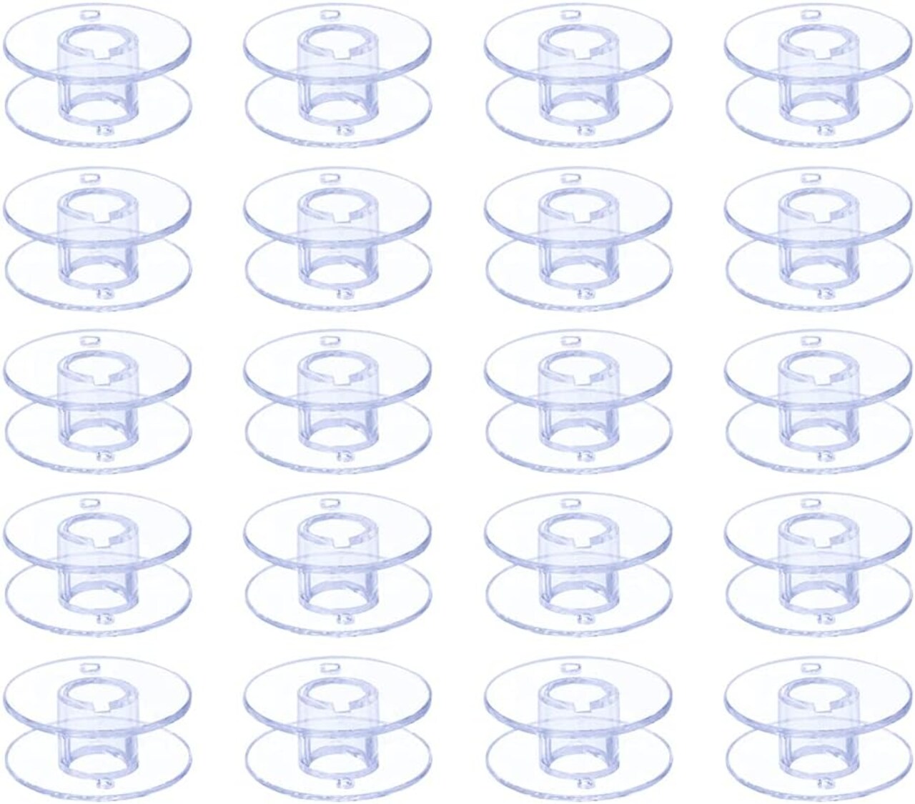 Sewing Machine and Embroidery Bobbins, SA156 Bobbins for Brother, Class 15 Transparent Sewing Bobbins (30 Pack)